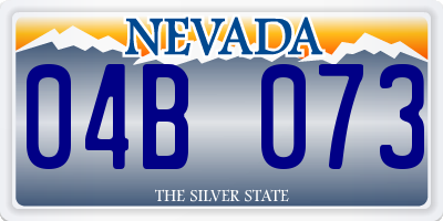 NV license plate 04B073