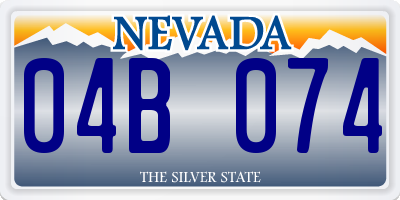 NV license plate 04B074