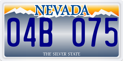 NV license plate 04B075