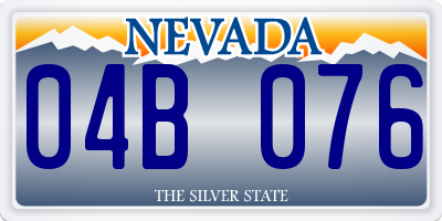 NV license plate 04B076