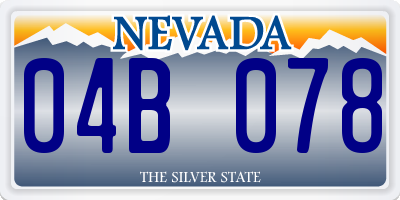 NV license plate 04B078