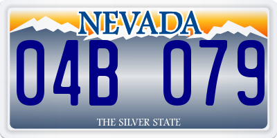 NV license plate 04B079