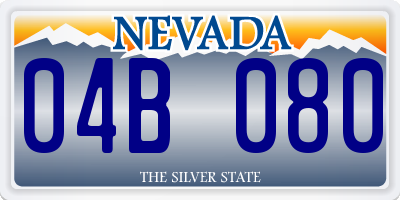NV license plate 04B080