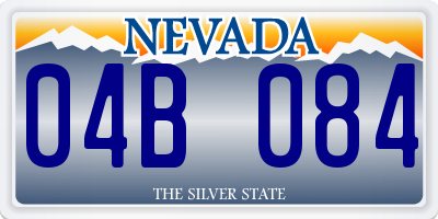 NV license plate 04B084