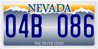 NV license plate 04B086