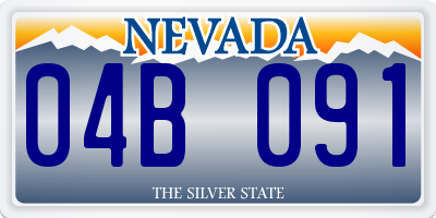 NV license plate 04B091