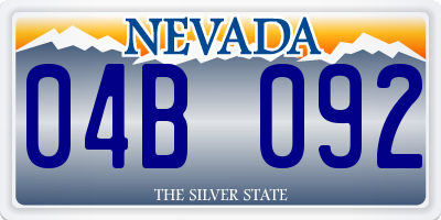 NV license plate 04B092