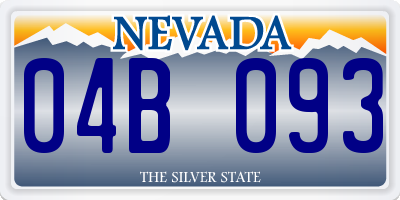 NV license plate 04B093