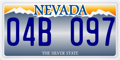 NV license plate 04B097