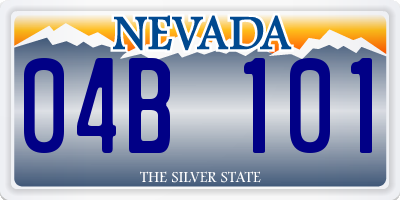 NV license plate 04B101