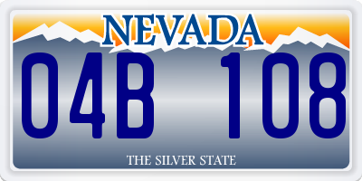 NV license plate 04B108