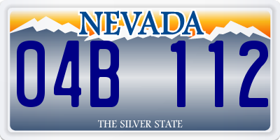 NV license plate 04B112