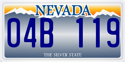 NV license plate 04B119