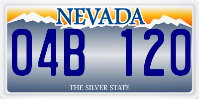 NV license plate 04B120