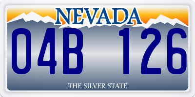 NV license plate 04B126