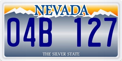 NV license plate 04B127