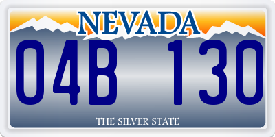 NV license plate 04B130