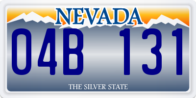 NV license plate 04B131