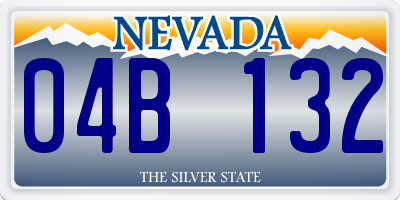 NV license plate 04B132