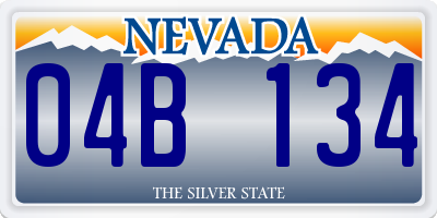 NV license plate 04B134