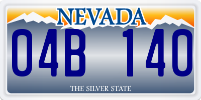 NV license plate 04B140