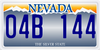 NV license plate 04B144