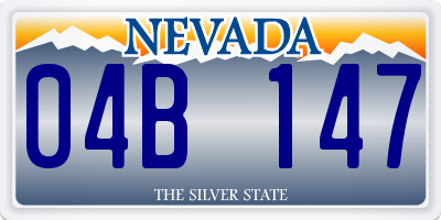 NV license plate 04B147