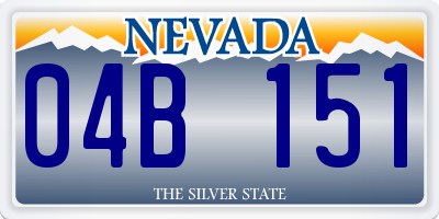 NV license plate 04B151