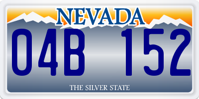 NV license plate 04B152