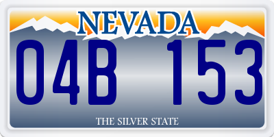 NV license plate 04B153