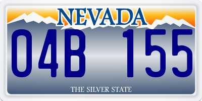 NV license plate 04B155