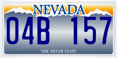 NV license plate 04B157