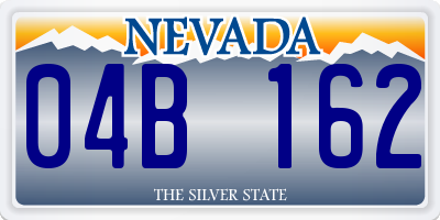 NV license plate 04B162