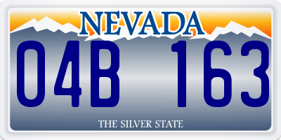 NV license plate 04B163