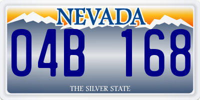 NV license plate 04B168