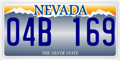 NV license plate 04B169