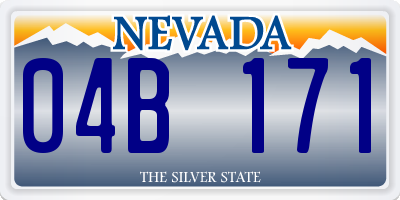NV license plate 04B171