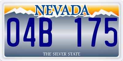 NV license plate 04B175