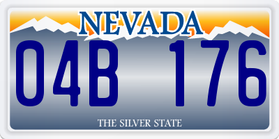 NV license plate 04B176