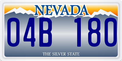 NV license plate 04B180