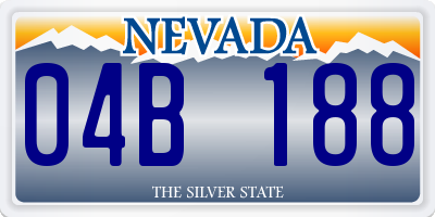 NV license plate 04B188