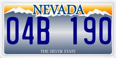 NV license plate 04B190