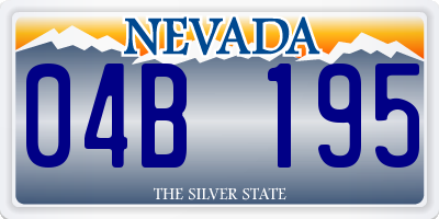 NV license plate 04B195