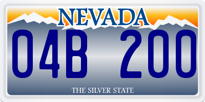 NV license plate 04B200