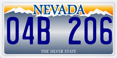 NV license plate 04B206