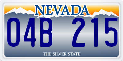 NV license plate 04B215