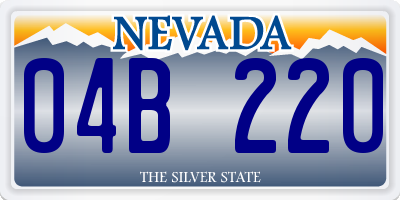 NV license plate 04B220