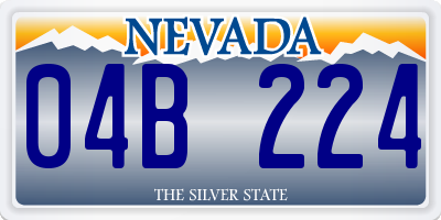 NV license plate 04B224