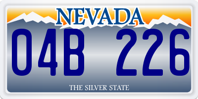 NV license plate 04B226