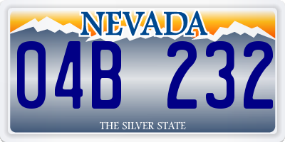 NV license plate 04B232